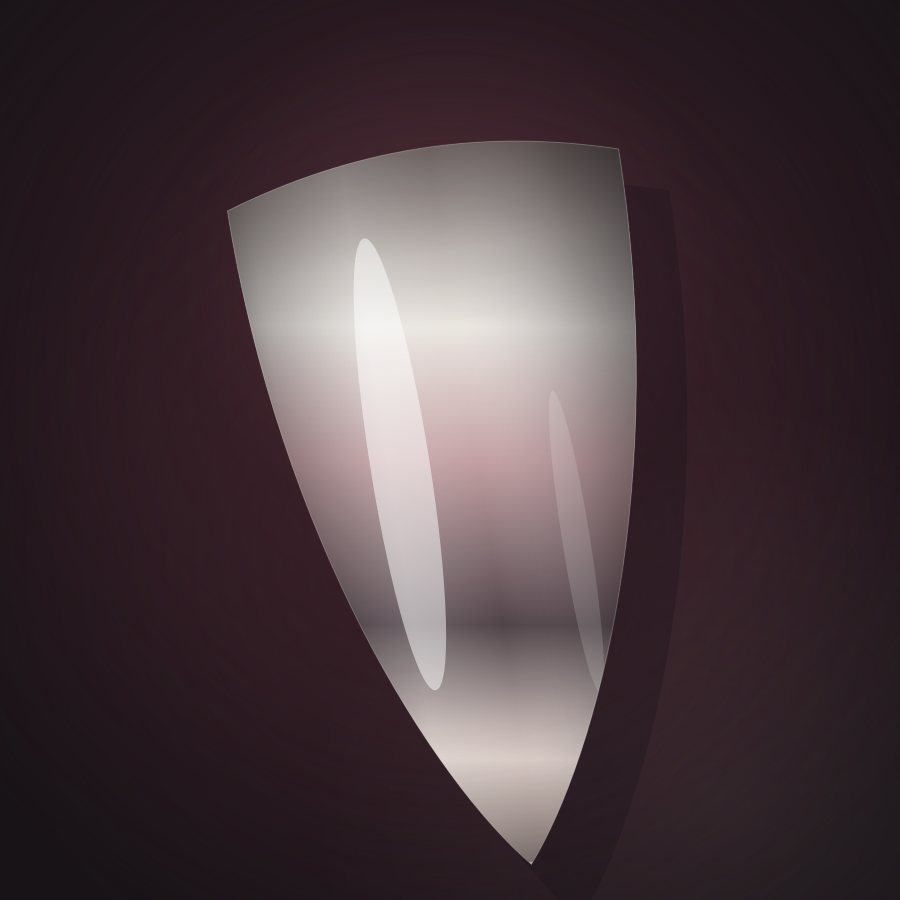 Almond tip in a metallic chrome finish