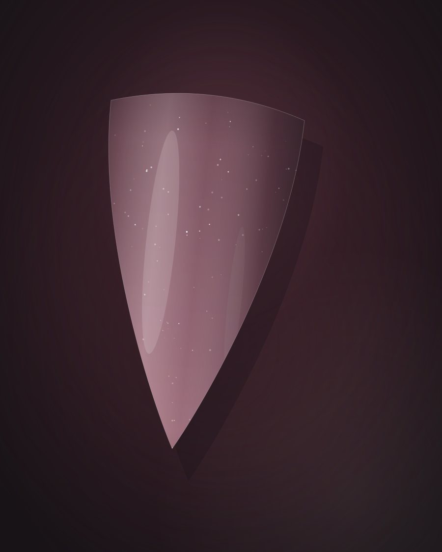 Stiletto tip flecked with glitter