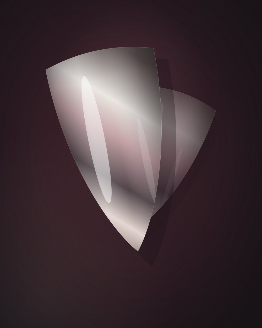 Chrome finish, almond shape